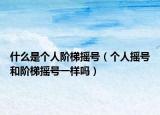 什么是个人阶梯摇号（个人摇号和阶梯摇号一样吗）