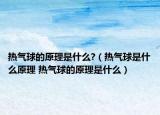 热气球的原理是什么?（热气球是什么原理 热气球的原理是什么）