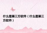 什么是第三方软件（什么是第三方软件）