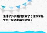 活珠子多长时间就熟了（活珠子是生的还是熟的详细介绍）