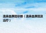 流鼻血原因诊断（流鼻血原因及治疗）