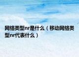 网络类型nr是什么（移动网络类型nr代表什么）