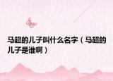 马超的儿子叫什么名字（马超的儿子是谁啊）