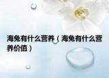 海兔有什么营养（海兔有什么营养价值）
