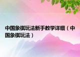 中国象棋玩法新手教学详细（中国象棋玩法）