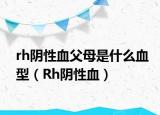 rh阴性血父母是什么血型（Rh阴性血）