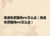 高速免费期间etc怎么走（高速免费期间etc怎么走）