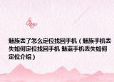 魅族丢了怎么定位找回手机（魅族手机丢失如何定位找回手机 魅蓝手机丢失如何定位介绍）