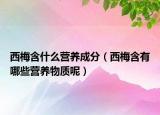 西梅含什么营养成分（西梅含有哪些营养物质呢）
