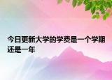 今日更新大学的学费是一个学期还是一年