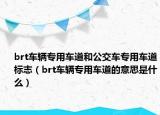 brt车辆专用车道和公交车专用车道标志（brt车辆专用车道的意思是什么）