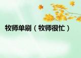 牧师单刷（牧师很忙）