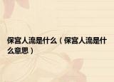 保宫人流是什么（保宫人流是什么意思）
