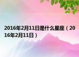 2016年2月11日是什么星座（2016年2月11日）