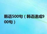 韩语500句（韩语速成900句）