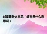 邮寄是什么意思（邮寄是什么意思啊）