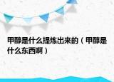 甲醇是什么提炼出来的（甲醇是什么东西啊）