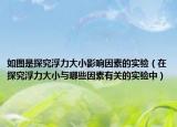 如图是探究浮力大小影响因素的实验（在探究浮力大小与哪些因素有关的实验中）