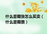 什么是期货怎么买卖（什么是期票）
