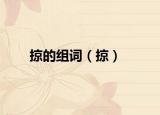 掠的组词（掠）