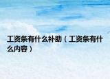 工资条有什么补助（工资条有什么内容）