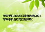 苹果手机自己可以换电池插口吗（苹果手机自己可以越狱吗）