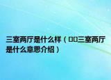 三室两厅是什么样（﻿﻿三室两厅是什么意思介绍）