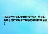 起诉房产继承权需要什么手续?（如何起诉继承房产起诉房产继承有哪些程序介绍）