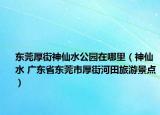 东莞厚街神仙水公园在哪里（神仙水 广东省东莞市厚街河田旅游景点）