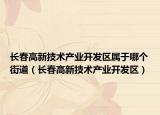 长春高新技术产业开发区属于哪个街道（长春高新技术产业开发区）