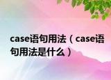 case语句用法（case语句用法是什么）