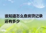谁知道怎么查房贷记录还有多少