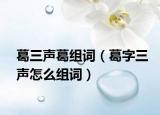 葛三声葛组词（葛字三声怎么组词）