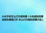 小米手机怎么打开虚拟键（小米虚拟按键设置在哪里打开 怎么打开虚拟按键介绍）