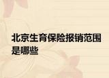 北京生育保险报销范围是哪些