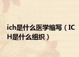 ich是什么医学缩写（ICH是什么组织）
