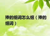 捧的组词怎么组（捧的组词）
