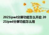 2021ipad分屏功能怎么开启 2021ipad分屏功能怎么用