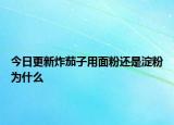 今日更新炸茄子用面粉还是淀粉为什么
