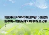 鲁能泰山2006年夺冠阵容（倒的鲁能泰山--鲁能足球23年辉煌全记录）