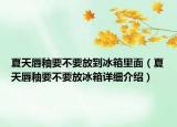 夏天唇釉要不要放到冰箱里面（夏天唇釉要不要放冰箱详细介绍）