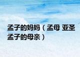 孟子的妈妈（孟母 亚圣孟子的母亲）