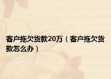 客户拖欠货款20万（客户拖欠货款怎么办）