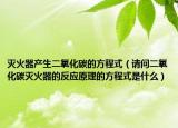 灭火器产生二氧化碳的方程式（请问二氧化碳灭火器的反应原理的方程式是什么）