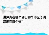 洪泽湖在哪个省份哪个市区（洪泽湖在哪个省）
