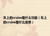 车上的cruise是什么功能（车上的cruise是什么意思）