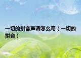 一切的拼音声调怎么写（一切的拼音）