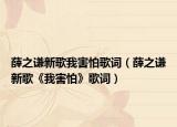 薛之谦新歌我害怕歌词（薛之谦新歌《我害怕》歌词）