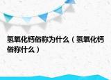 氢氧化钙俗称为什么（氢氧化钙俗称什么）