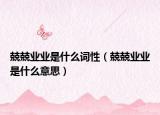 兢兢业业是什么词性（兢兢业业是什么意思）